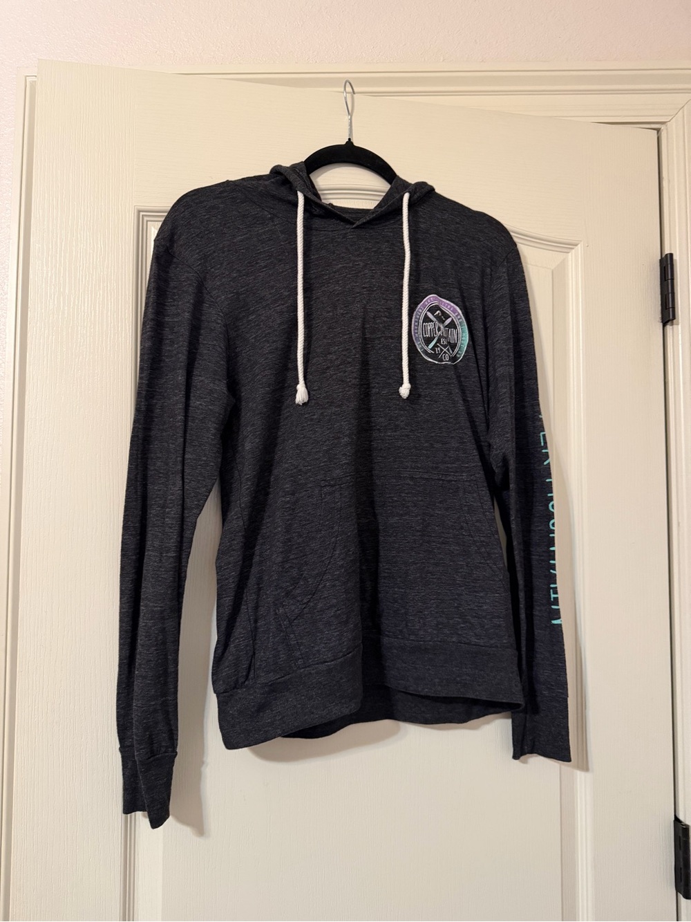 Blue 84 Charcoal Pullover Hoodie with Pastel Logo
